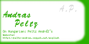 andras peltz business card